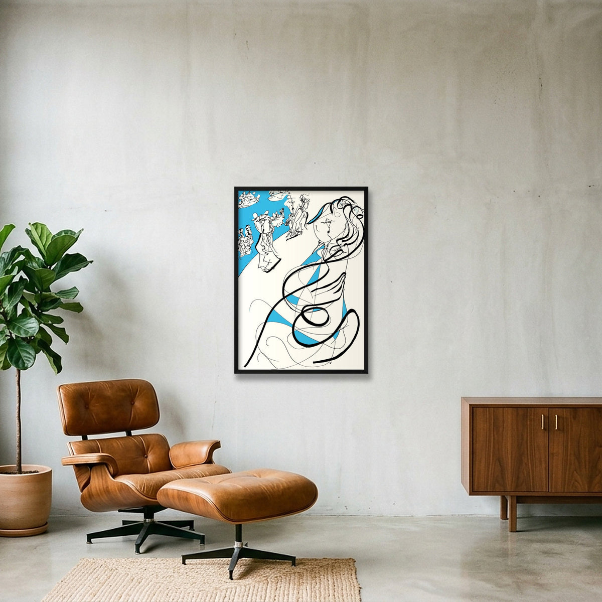 Le bal — 59×84cm, 23×33" Black Frame