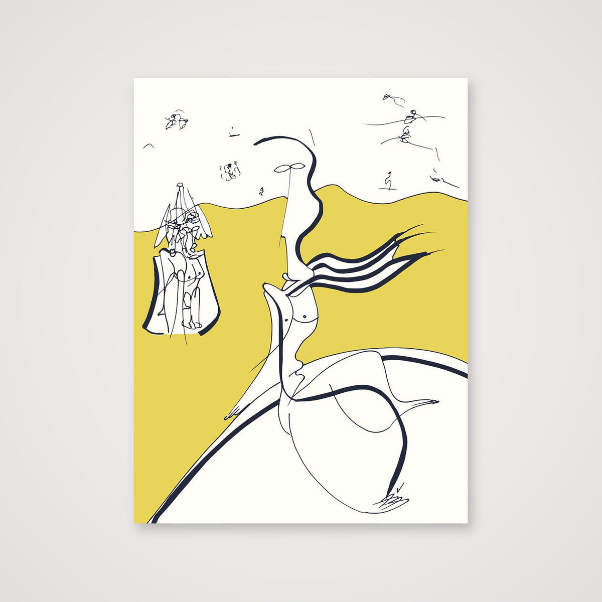 Sur la plage — 60×80cm, 24×31" Print only