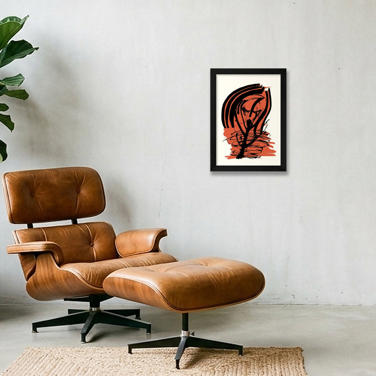 Rouge vif — A4 (21×30cm, 8×12") Black Frame