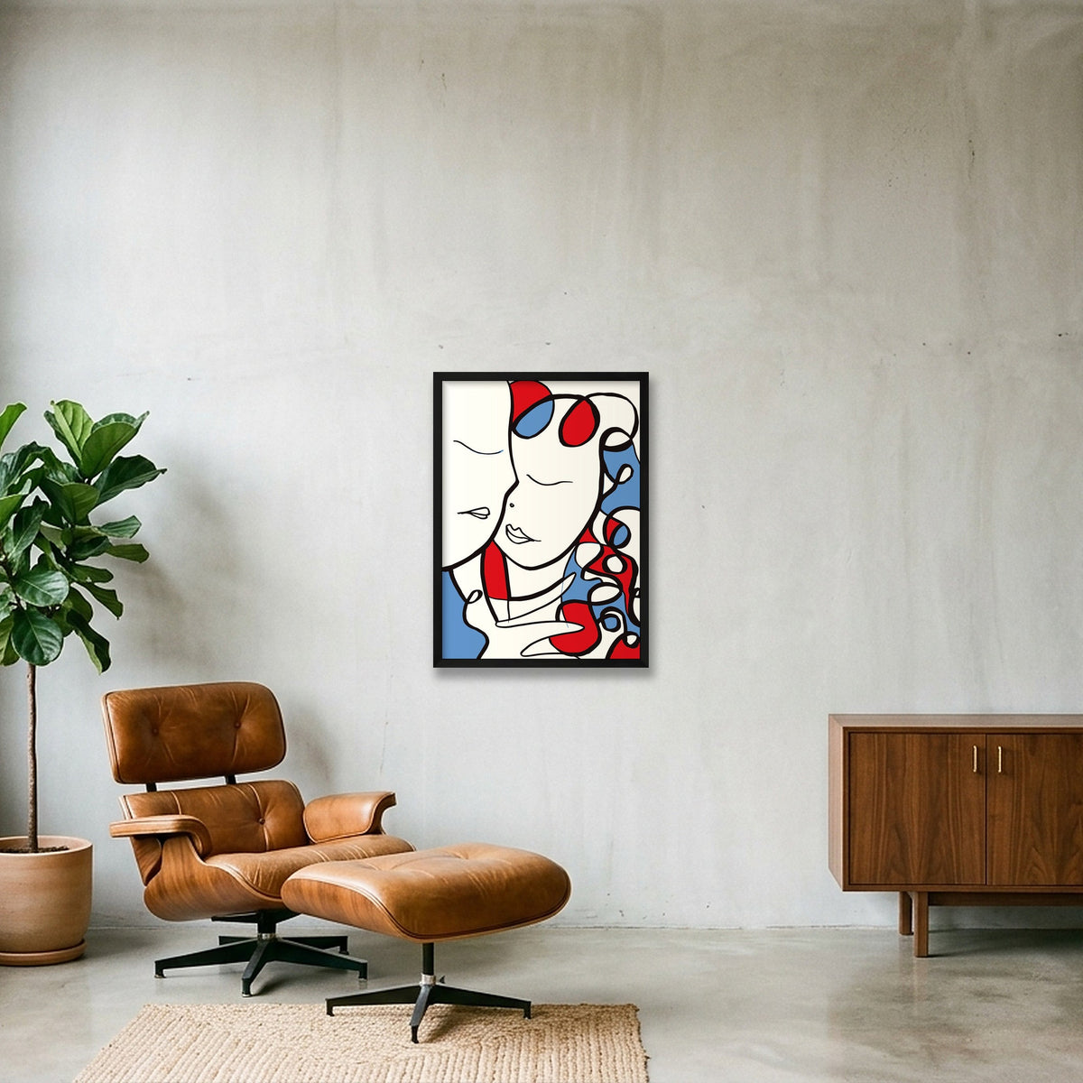 French kiss — 42×59cm, 17×23" Black Frame