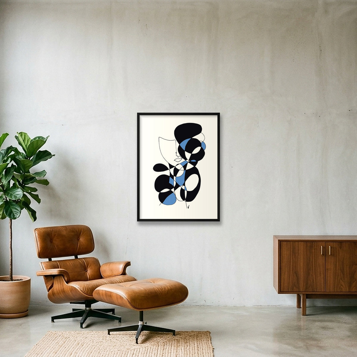 Le secret — 60×80cm, 24×31" Black Frame
