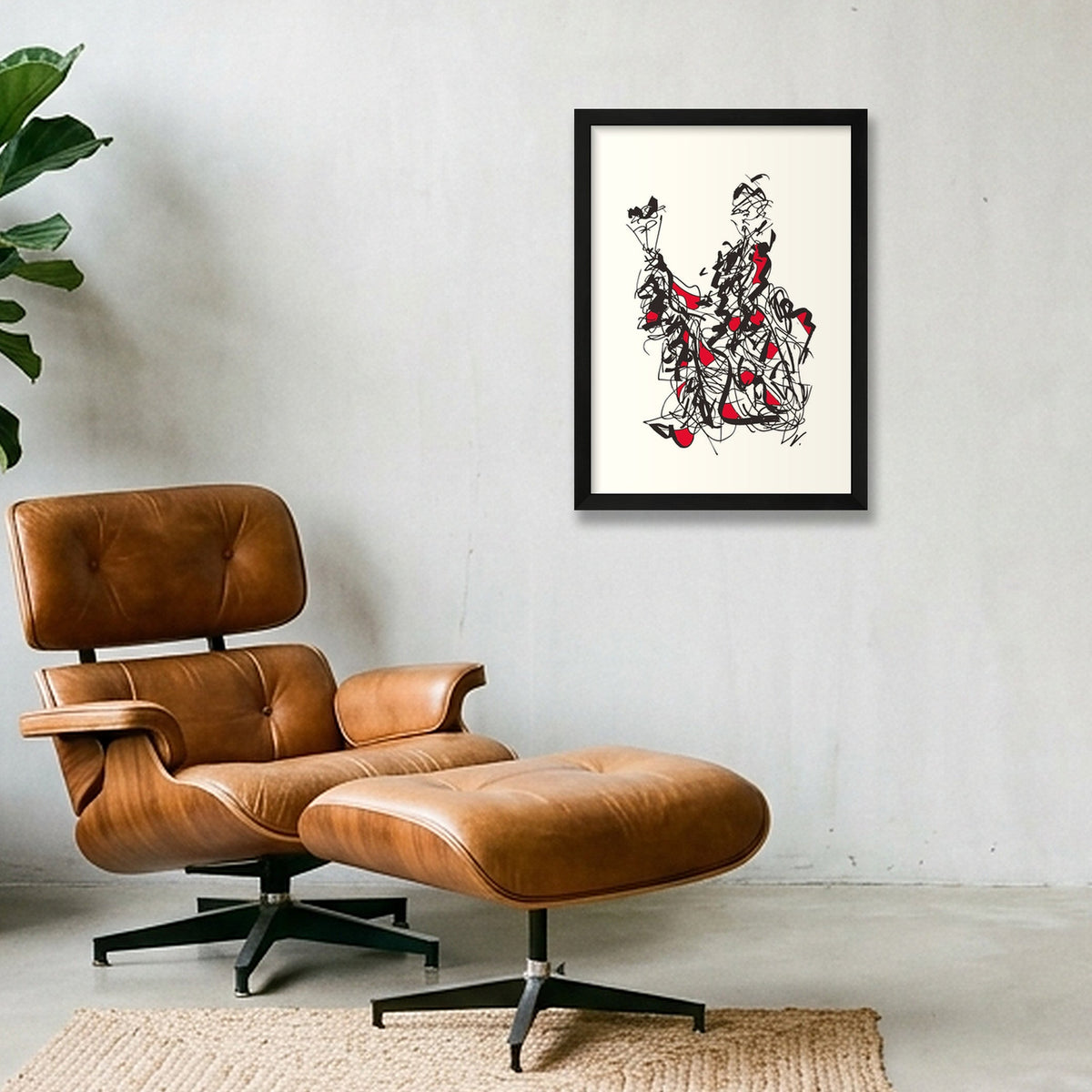 En retard — A3 (30×42cm, 12×17") Black Frame