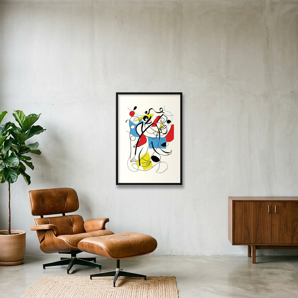 Entre nous — 59×84cm, 23×33" Black Frame