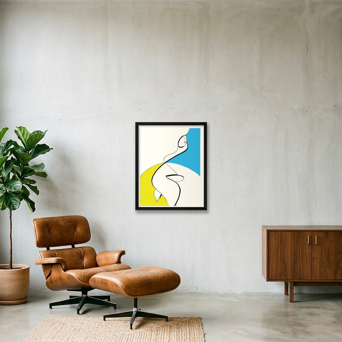 Coup de vent — 40×50cm, 16×20" Black Frame