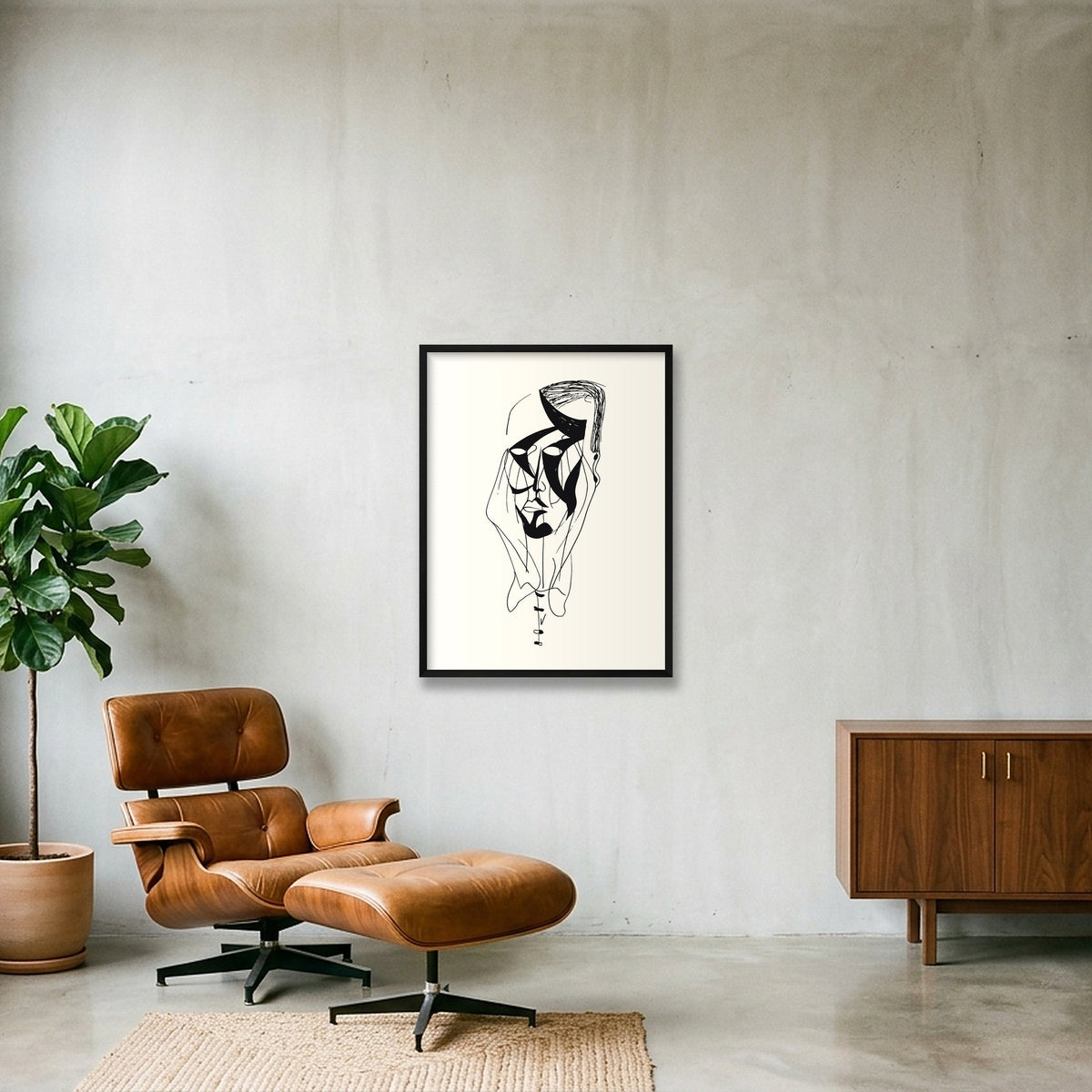 Le spectateur — 60×80cm, 24×31" Black Frame