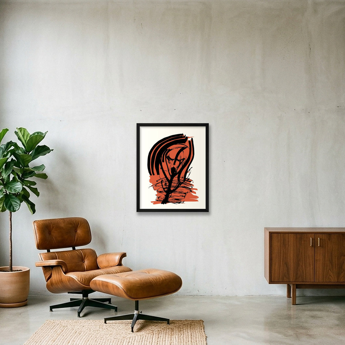 Rouge vif — 40×50cm, 16×20" Black Frame