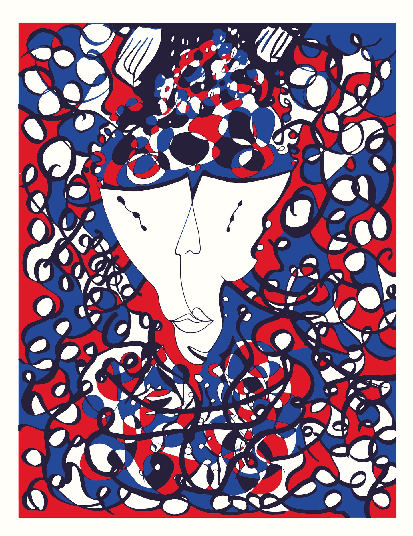 Le masque tricolore - Oeuvre d'art - Anthony VELLA