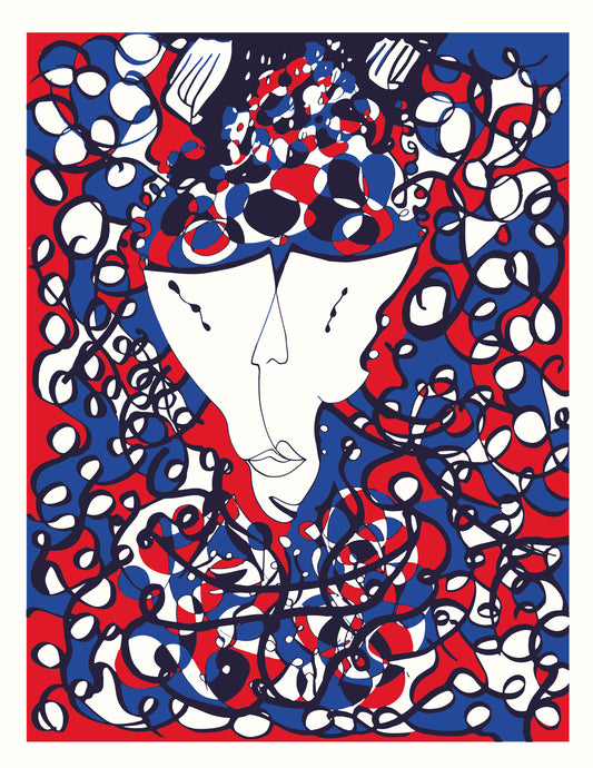 Le masque tricolore - Oeuvre d'art - Anthony VELLA