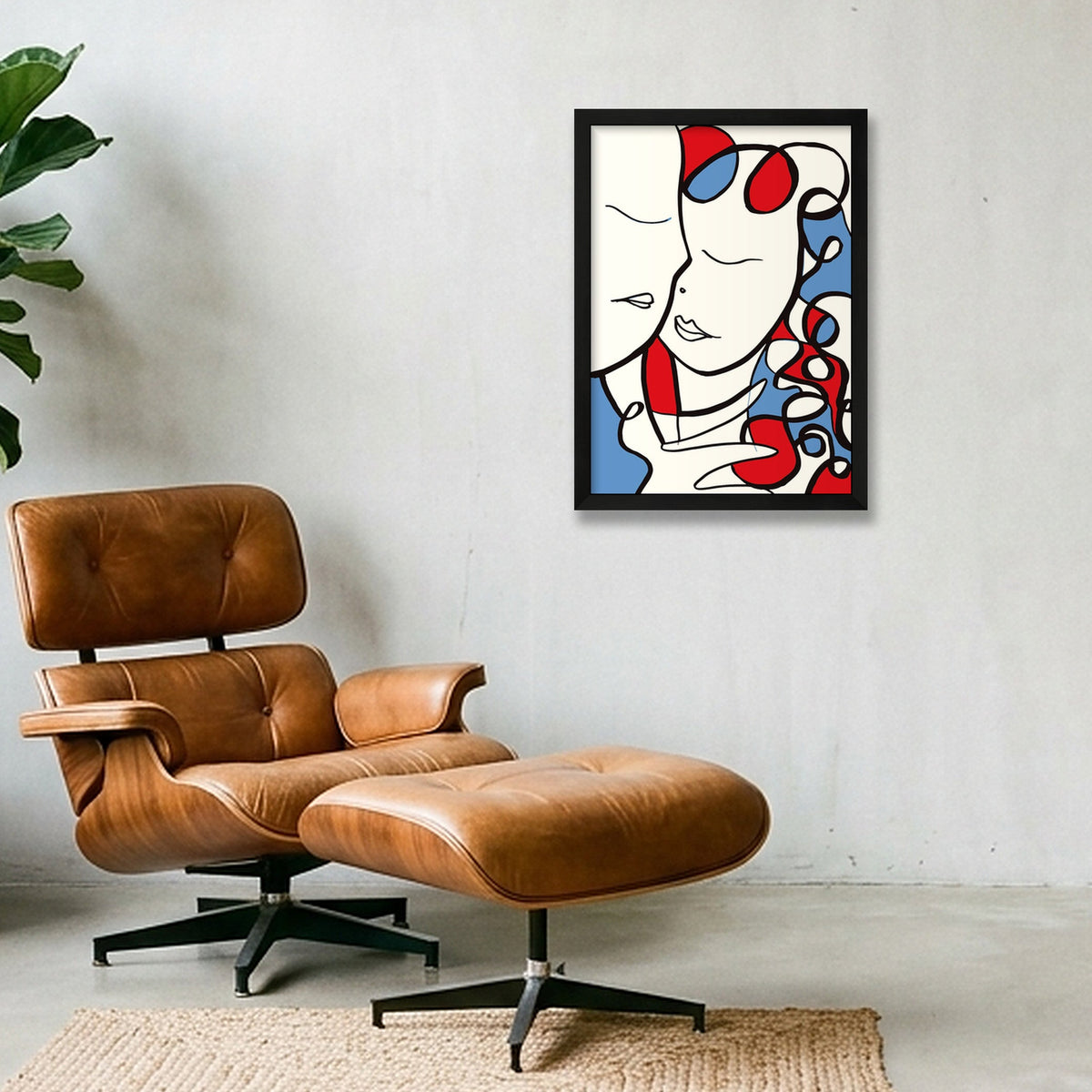 French kiss — A3 (30×42cm, 12×17") Black Frame
