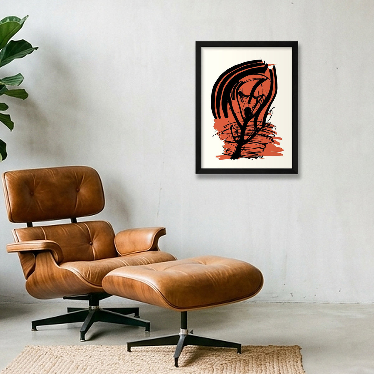 Rouge vif — 30×40cm, 12×16" Black Frame