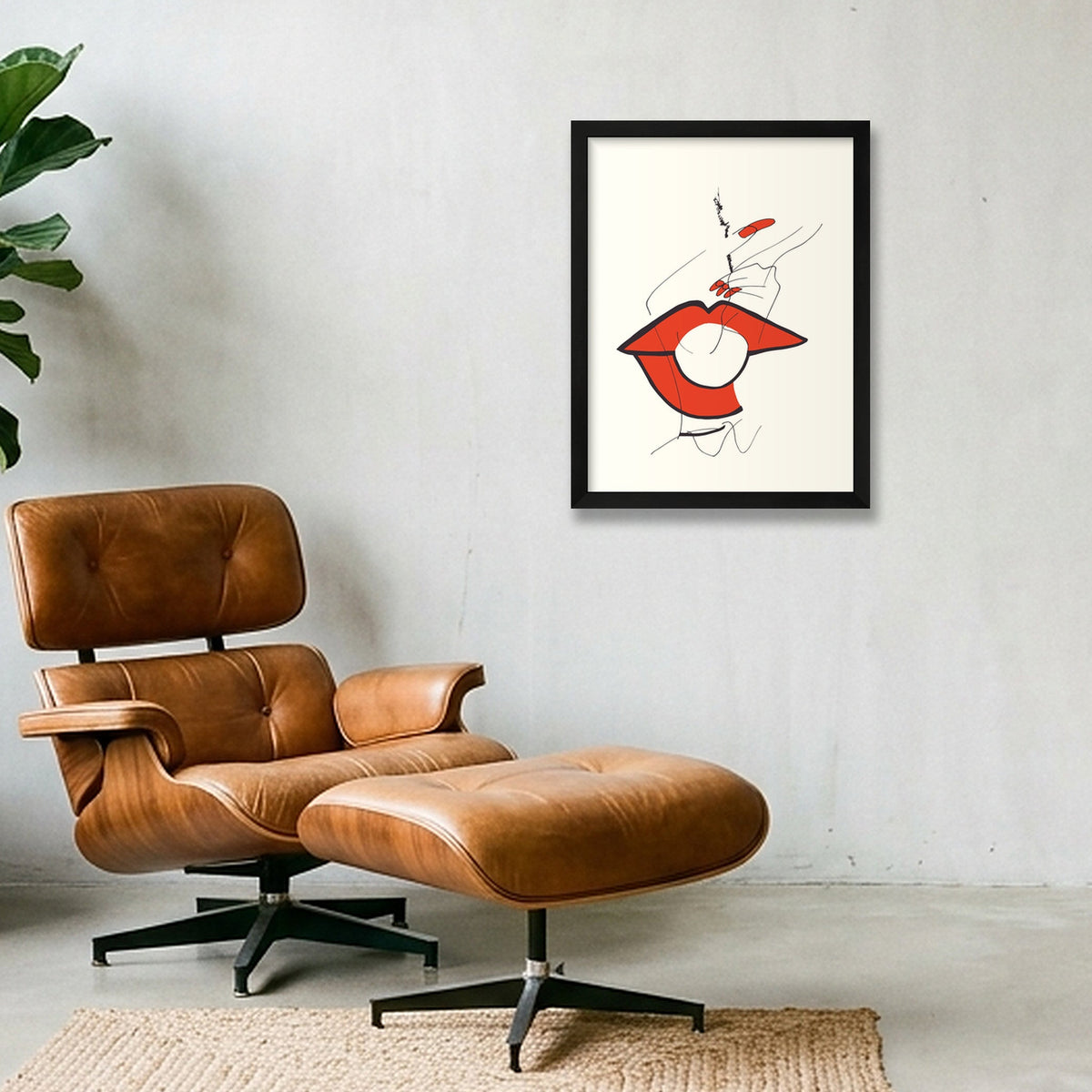 Rouge à lèvre — 30×40cm, 12×16" Black Frame