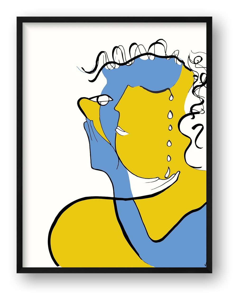 Bleu Jaune — framed