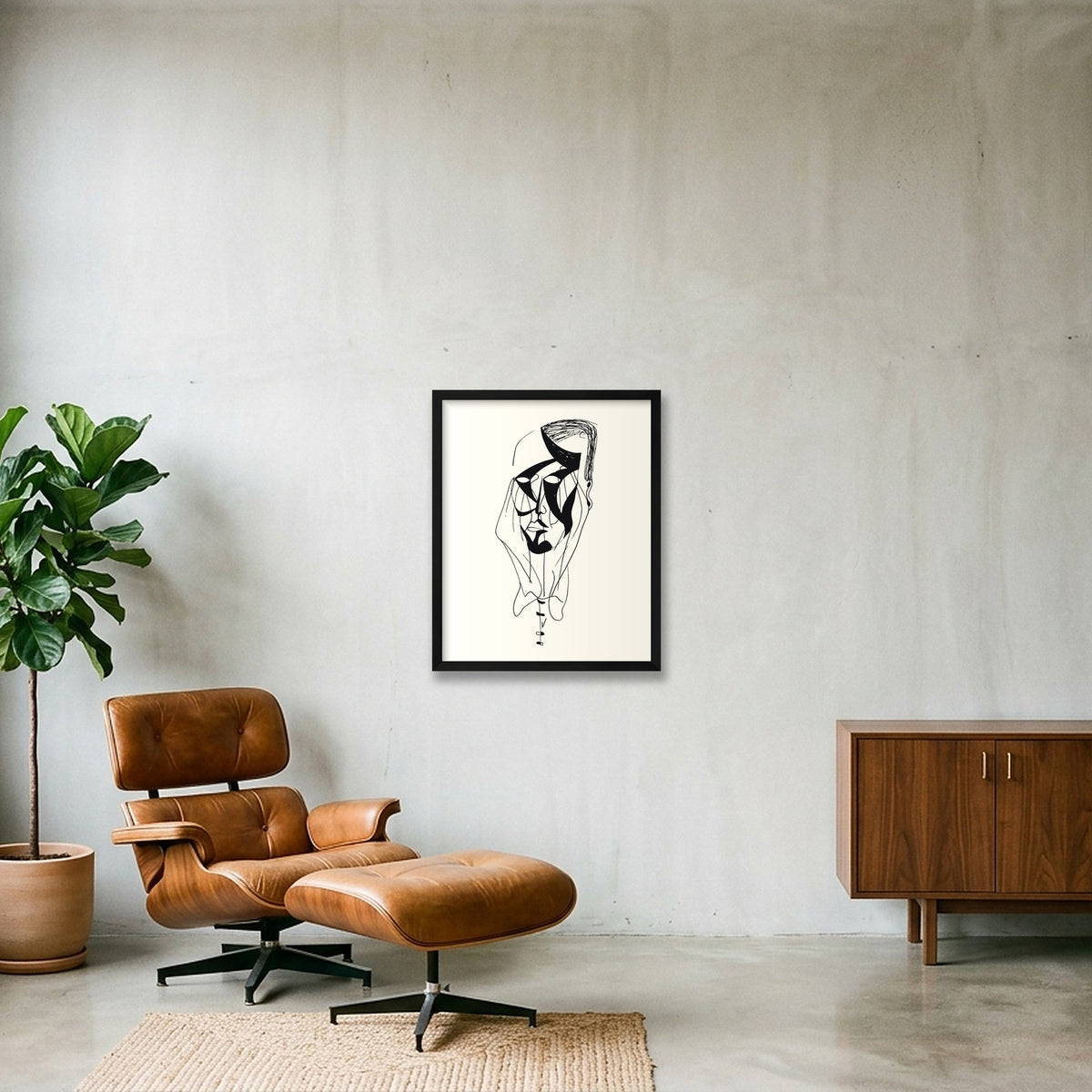 Le spectateur — 40×50cm, 16×20" Black Frame