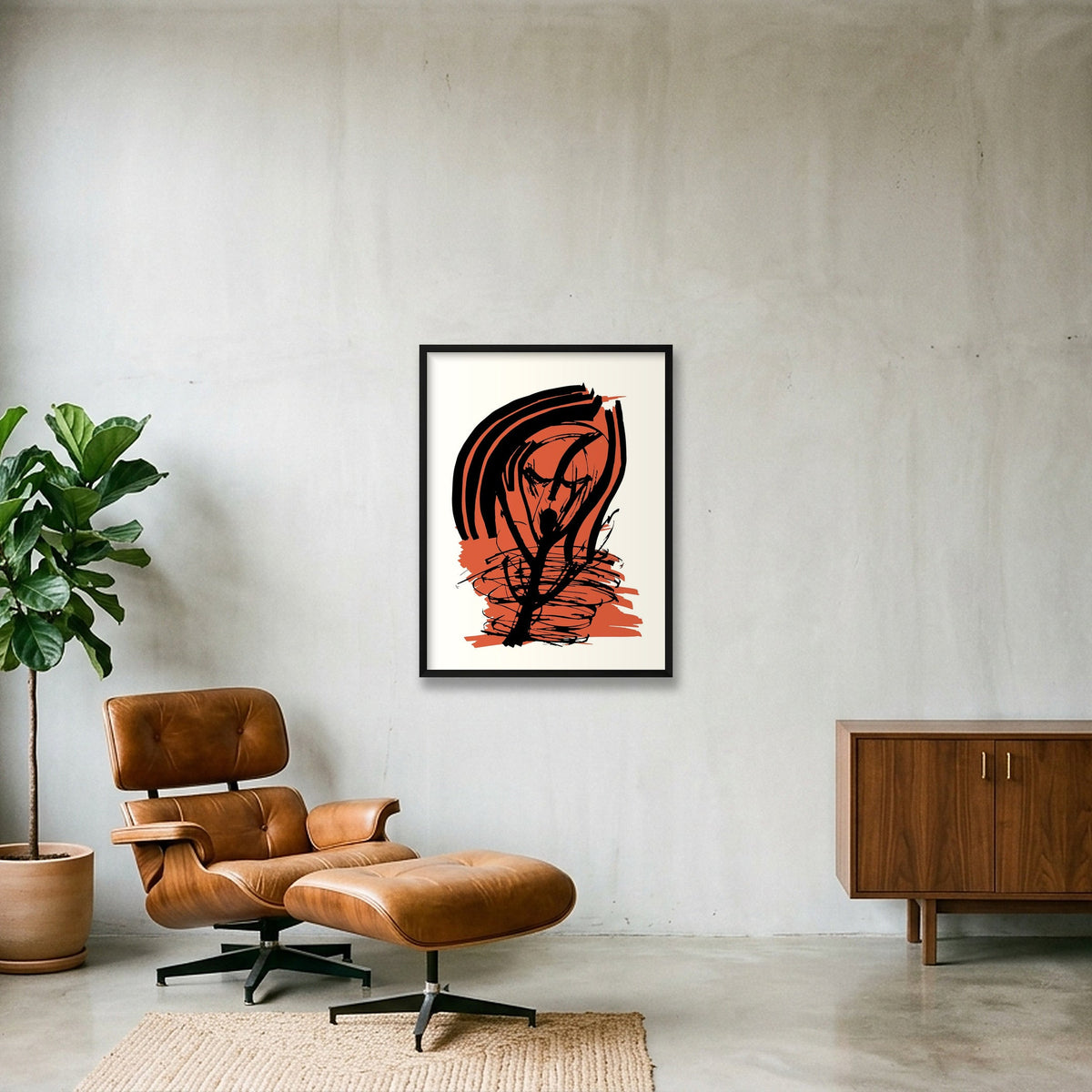 Rouge vif — 60×80cm, 24×31" Black Frame