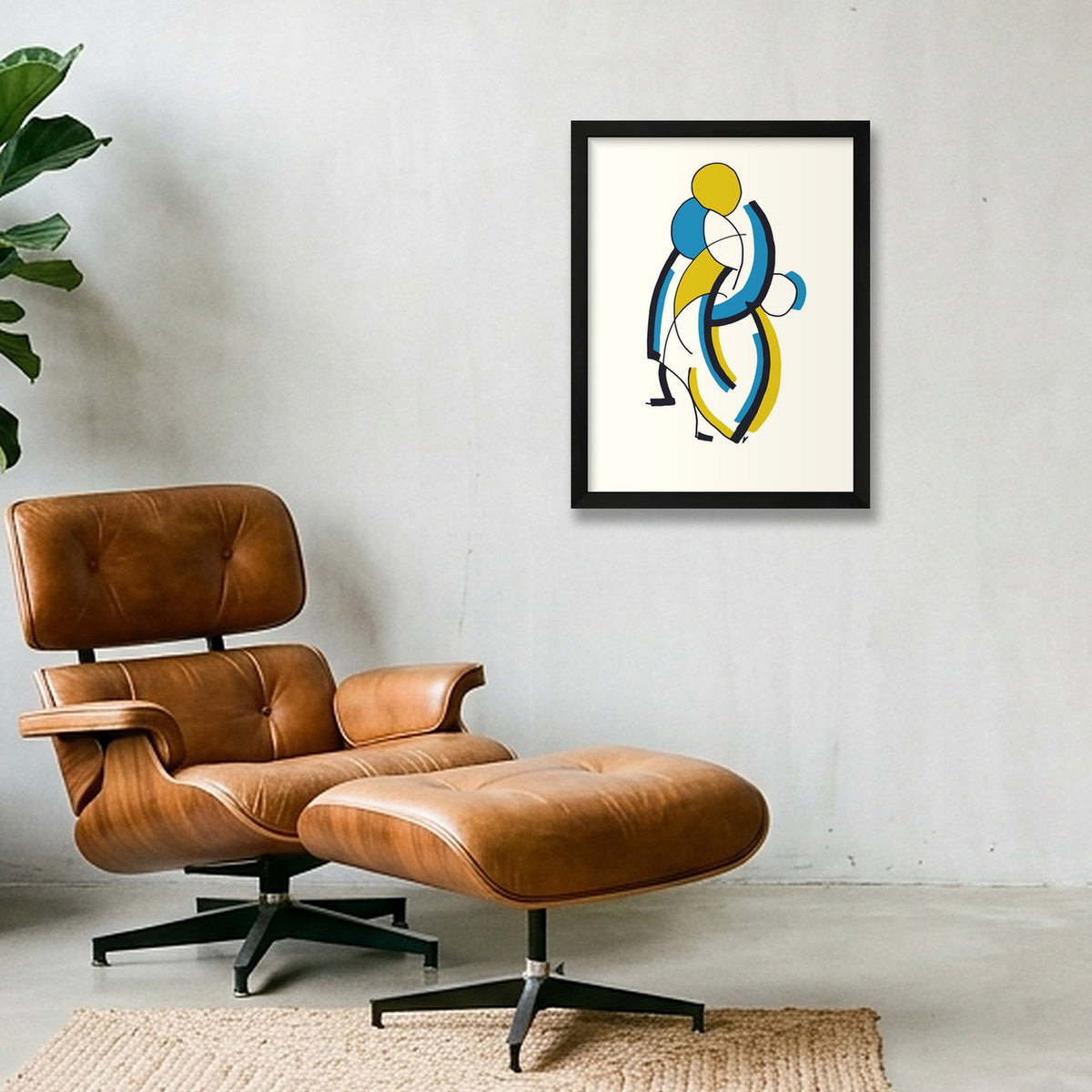Mêlée — 30×40cm, 12×16" Black Frame