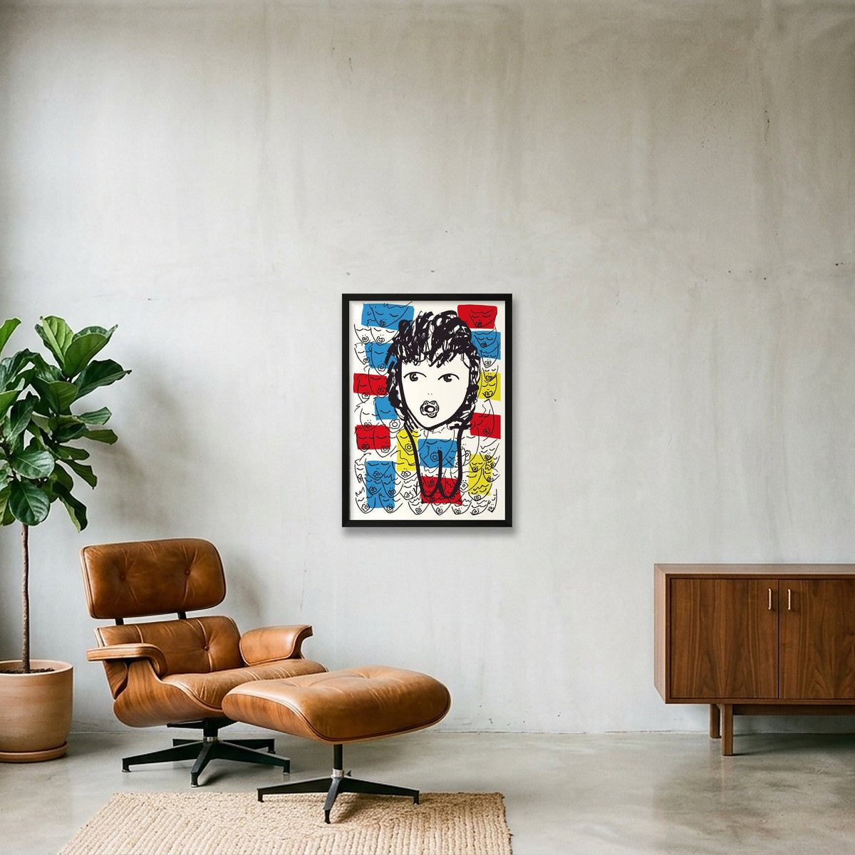 Les enfants du monde — 42×59cm, 17×23" Black Frame