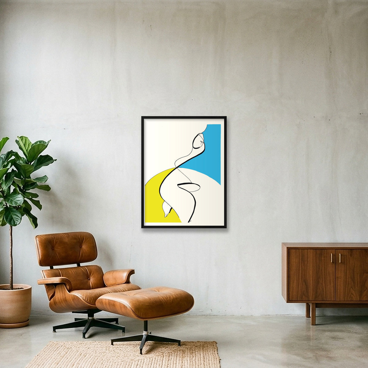 Coup de vent — 60×80cm, 24×31" Black Frame