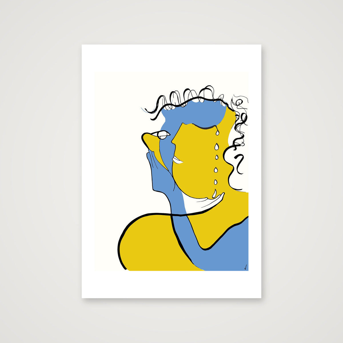 Bleu Jaune — A4 (21×30cm, 8×12") Print only